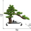 Bonsai Tree Chinese Simulation Bonsai Plant Welcome Pine Decoration Porch Living Room Hotel Office Decoration for Garden Decoration and Desktop Display (Green) view 2