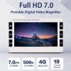 JKSVTF 7 Inch Handheld Portable Video Digital Magnifier, Electronic Reading Aids W/Double Camera View Far and Near Function, 5 Million Photos 4G Capacity Memory view 2