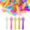 EYAKEG 100pcs 3"" Spoon Plastic Mini Spoons, Assorted Ice Cream Spoons Dessert Spoons (Multicolour) view 1