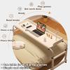 Over bed table with wheels adjustableStanding Workstation Laptop Cart,Overbed Table Overbed Bedside Table Mobile Overbed Table With Wheels And Tilting Tabletop,Height And Width Adjustable ( Color : W view 3