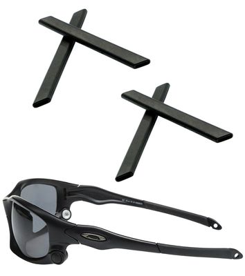 2 Pairs Replacement Earsocks Temple Sleeve for Oakley Split Jacket/Racing Jacket/Jawbone Sunglasses Frame, Black Rubber Ear Sleeves