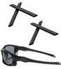 2 Pairs Replacement Earsocks Temple Sleeve for Oakley Split Jacket/Racing Jacket/Jawbone Sunglasses Frame, Black Rubber Ear Sleeves view 1