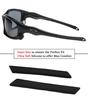 2 Pairs Replacement Earsocks Temple Sleeve for Oakley Split Jacket/Racing Jacket/Jawbone Sunglasses Frame, Black Rubber Ear Sleeves view 2
