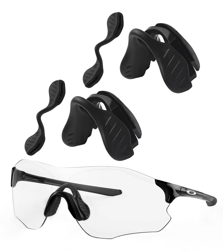 2 Pieces Regular Size Replacement Nose Piece Nose Pads for Oakley EVZero Path OO9308/EVZero Pitch OO9383/EVZero Range OO9327/EVZero Stride OO9386/EVZero Ascend OO9453/EVZero Blades OO9454, Black