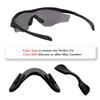 2 Pieces Regular Size Replacement Nose Piece Nose Pads for Oakley M2 Frame OO9212 OO9254/M2 Frame XL OO9343 OO9345 Sunglasses Frame, Black view 2