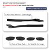 2 Set Replacement Rubber Kit Earsocks Nose Pads for Oakley Half Jacket 2.0 OO9144/Half Jacket 2.0 XL OO9154 Sunglasses Frame, Black Ear Temple Sleeve view 3