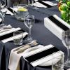 JarThenaAMCS 100Pcs Black and White Guest Napkins Stripe Disposable Paper Napkins Dinner Hand Napkin for Wedding Birthday Party Supplies view 4