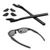 Replacement Rubber Kit Earsocks Nose Pads for Oakley Half Jacket 2.0 OO9144/Half Jacket 2.0 XL OO9154 Sunglasses Frame, Black Ear Temple Sleeve Set view 1