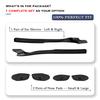 Replacement Rubber Kit Earsocks Nose Pads for Oakley Half Jacket 2.0 OO9144/Half Jacket 2.0 XL OO9154 Sunglasses Frame, Black Ear Temple Sleeve Set view 3