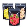 100PCS Resealable Mylar Food Storage Bags,Black Smell Proof Foil Bags with Clear Front Window,7x10 Inch Stand Up Pouches Reusable Bag for Small Business,Coffee,Party Favors,Cookies. view 1