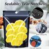 100PCS Resealable Mylar Food Storage Bags,Black Smell Proof Foil Bags with Clear Front Window,7x10 Inch Stand Up Pouches Reusable Bag for Small Business,Coffee,Party Favors,Cookies. view 4