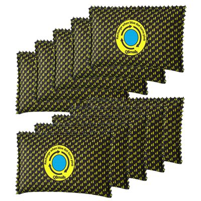 QBmalls 100g Rechargeable Desiccant Pack of 10,Moisture Absorber for Storage Bins,Gun Safes,camper and Cars,Desiccant Dehumidifier for Closets,Drawer,Luggage and Small Spaces