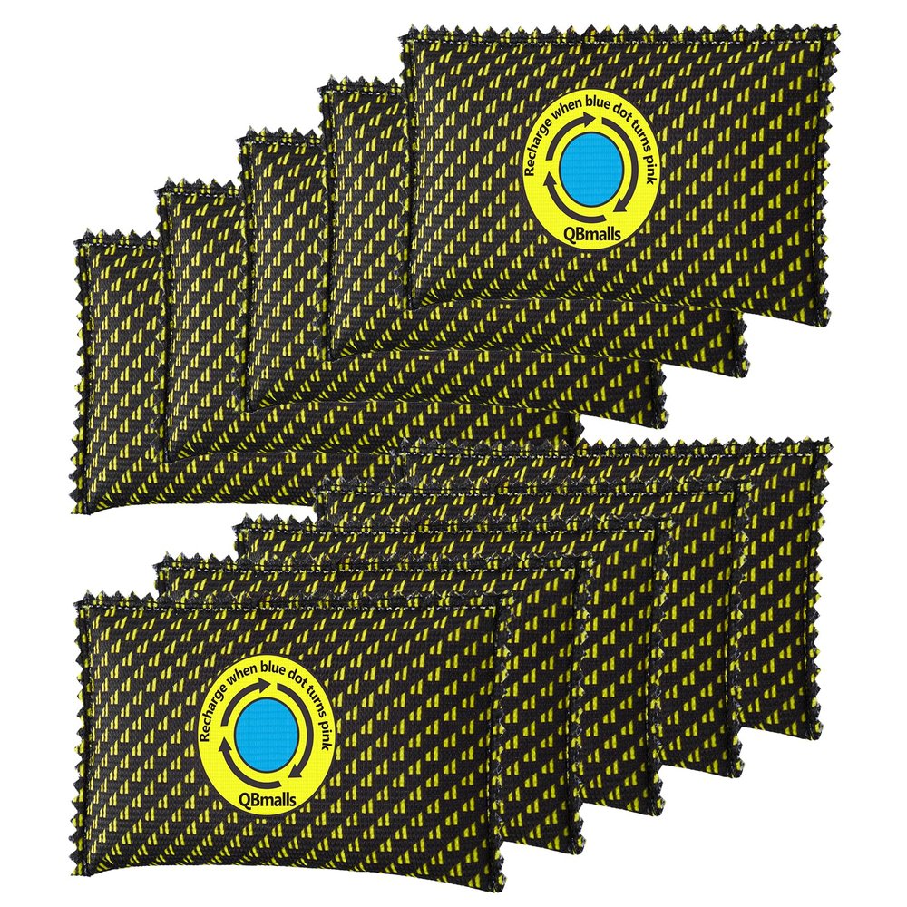 QBmalls 100g Rechargeable Desiccant Pack of 10,Moisture Absorber for Storage Bins,Gun Safes,camper and Cars,Desiccant Dehumidifier for Closets,Drawer,Luggage and Small Spaces