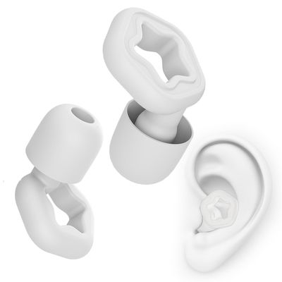 (3 Pairs) Besosay Silicone Ear Plugs for Sleeping Noise Cancelling, Washable & Reusable Noise Cancelling Reduction Earplugs for Swimming, Snoring, Working, Concerts, Study, 3 Sizes Ear Tip S/M/L