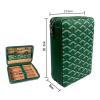 DULAI Cigar BoxCedar Wood Cigar HumidorCigar CasePortable Leather Cigar Bag green view 2