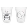 20pcs Personalized Frosted Cups, Wedding Frosted Cups Favor, Custom Wedding Plastic Cup, Personalized Wedding Plastic Cup,Drinking Cups for Wedding Anniversary Engagement Birthday view 1