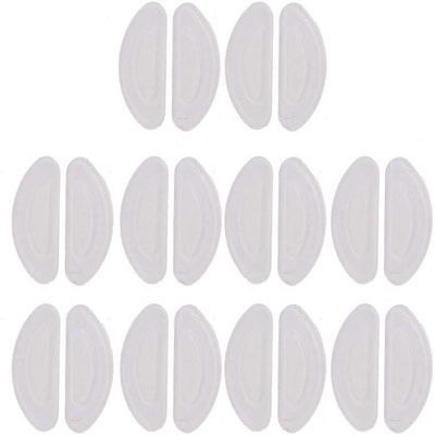 10 Pairs Clear Adhesive Eye Glasses Nose Pads D Stick On Anti-Slip Soft Silicone Adhesive Nose Pads Glasses Nose Pad Kit Glasses Nose Pads Silicone Slip Over Eyeglasses Care