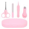4Pcs Newborn Baby Baby Nail Care Kit Nail Clipper Tweezers Manicure Set for Infant (Pink) view 1