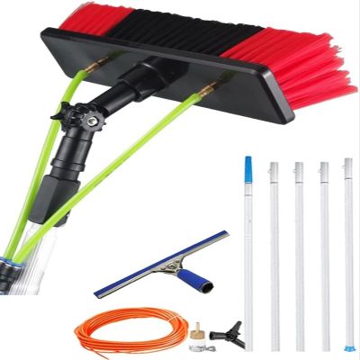 Window Cleaning Pole Telescopic Cleaning Brush Window Clean, Glass Wall Cleaning, Washing Set Equipment Extension Pole Cleaning for Trucks Windows (Color : 3.6m, Size : 50cm)