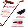 Window Extendable Squeegee Washer Window Telescopic Pole Cleaning Brush Kit, Water Fed Telescopic Brush for Window Glass Roof Photovoltaic Panel, Water Spray Washing Brush Cleaning Tool 18ft view 3
