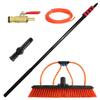 Window Extendable Squeegee Washer Window Telescopic Pole Cleaning Brush Kit, Water Fed Telescopic Brush for Window Glass Roof Photovoltaic Panel, Water Spray Washing Brush Cleaning Tool 18ft view 4