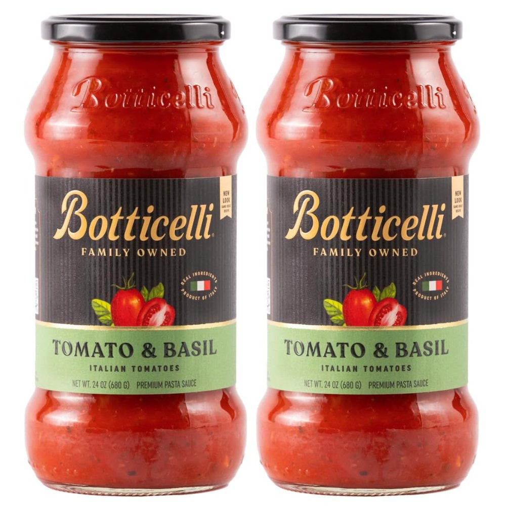 Botticelli Pasta Sauce | 2-Pack | 24 oz each (Tomato and Basil)