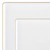EcoQuality 10.75" inch Disposable Square Translucent White Plastic Plates with Gold Rim, China Like Party Plates, Heavy Duty Dinner Plate, Salads, Weddings, Baby Showers, Catering, Non Toxic (120) view 2