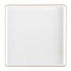EcoQuality 13" inch Disposable Square Translucent White Plastic Plates with Gold Rim, China Like Party Plates, Heavy Duty Charger Plate, Dinner, Weddings, Baby Showers, Catering, Non Toxic (1) view 1