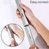 Window Extension Pole Cleaning Brush, Window Glass Wall Cleaning Tool Washing Brush with 4 Water Outlets, Water Fed Window Telescopic Pole Cleaning Brush Silver 7.2m view 3