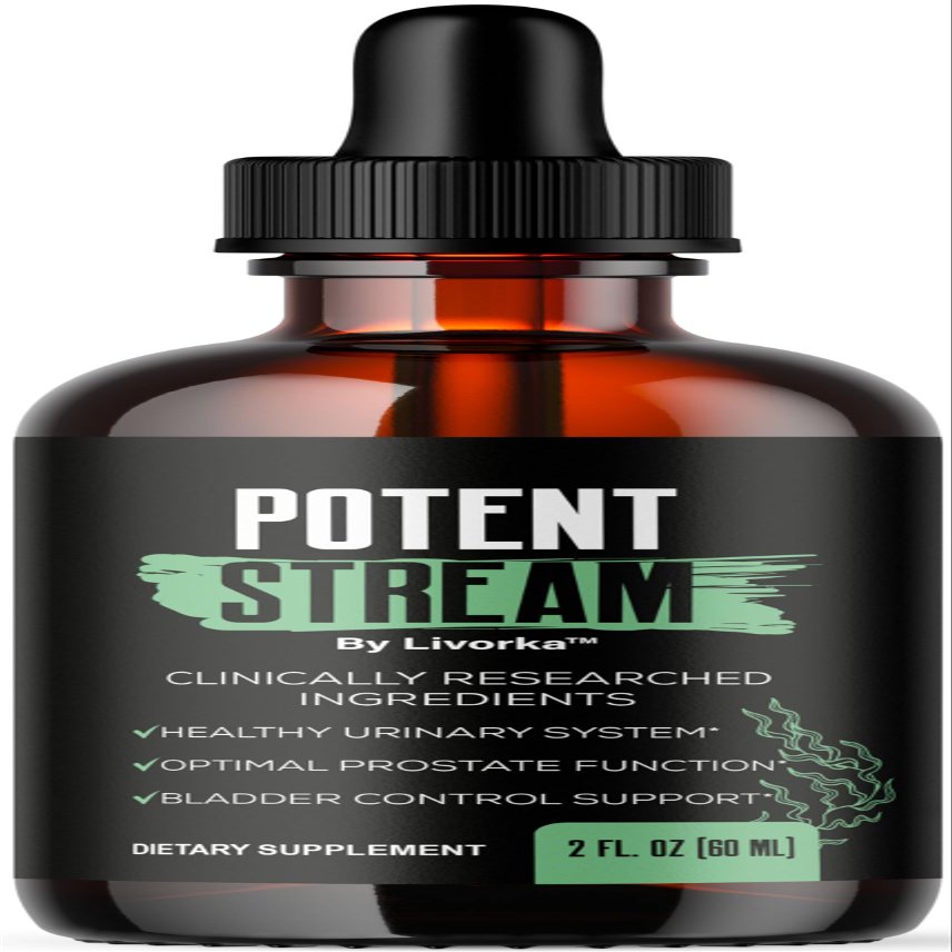 Potent Stream - Official Potent Stream Drops Supplements for Men, PotentStream Drop Reviews, Potentstream Liquid Premium All Natural Maximum Strength Advanced Formula, 1 Bottle for 1 Month