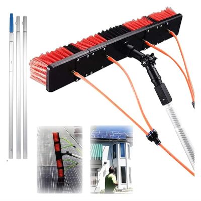 Window Cleaning Pole Telescopic Cleaning Brush Glass Wall Cleaning, Washing Set Equipment Extension Pole Cleaning for Trucks Windows (Color : 50cm, Size : 8M)