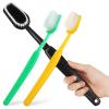 Amosfun 3pcs Giant Toothbrush Props Huge Toothbrush Novelty Toy Classroom Teaching Tool Pet Grooming Brush 15.5 Inch Long view 1