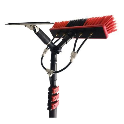 Window Cleaning Brushes,Window Cleaning Poles,Water Fed Pole Kit, Outdoor Window Cleaner,Window Glass Solar Panel Cleaning System 2-in-1 Washing Equipment Tool Solution: Scrubber Brush/Hose