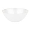 EcoQuality 12oz Pearl White Plastic Round Bowls with Gold Rim - Disposable Solid Plastic Soup Bowls, Heavy Duty Salad Bowls, Dessert Bowl, Baby Showers, Weddings, Birthday Party (10) view 1