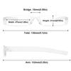 ABETOS Mini Rimless Reading Glasses Lightweight Compact Travel Eyewear Pocket Readers for Women Men in Tube Case, White 2.5 view 2