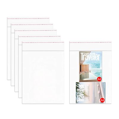 CinnanniC 100 Count 14x20 '' Clear Cellophane Bags Large Self Sealing Cello Bags 2mil Self Stick OPP Poly Clothing Bag for Food Storage T-Shirt Pants Brochure Prints Magazines Documents Gift