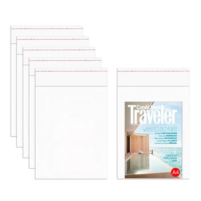 CinnanniC 11x14 100pack Clear Cellophane Bags Crystal Sealed Bags 2mil Resealable Self Sealing Cello Plastic Poly Bag for Packaging T Shirts Prints Photos Documents