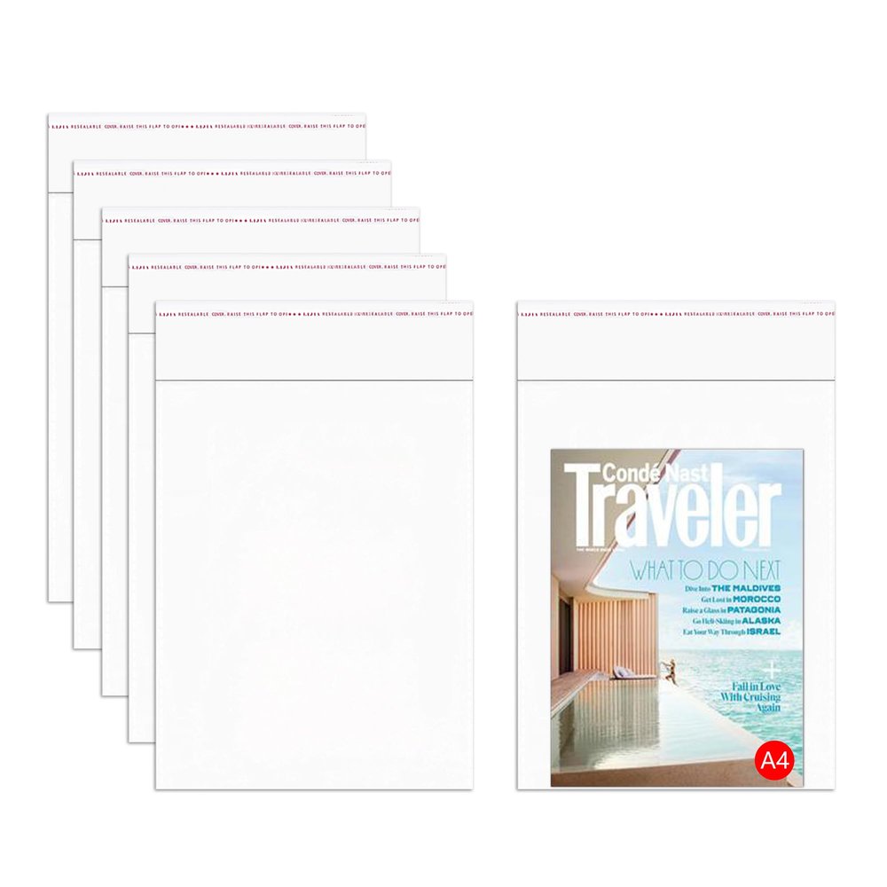 CinnanniC 11x14 100pack Clear Cellophane Bags Crystal Sealed Bags 2mil Resealable Self Sealing Cello Plastic Poly Bag for Packaging T Shirts Prints Photos Documents