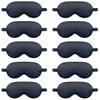 10 Pack Sleep Mask,Silk Eye Mask,for Night Sleeping,Office, Travel,Party Games,Suitablefor Men/Women (Black) view 1
