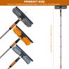 20 ft+ Reach Squeegee Window Cleaner Duster 2 in 1 Rotatable Window Cleaning Tool Kit with 3-14 ft Extension Pole, Window Washing Equipment for Indoor Outdoor Window Car Glass - 3 Pads view 2
