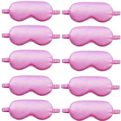 10 Pack Sleep Mask,Silk Eye Mask,for Night Sleeping,Office, Travel,Party Games,Suitablefor Men/Women (Pink)
