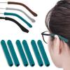 3 Pairs Eye Glasses Ear Grippers, Soft Knitting Cotton Arm Cushion for Glasses Behind Ear, Anti Slip Eye Glass Ear Grips, Non Slip Ear Pads for Glasses, Eyeglasses Temple Tips for Pain (Cyan) view 1