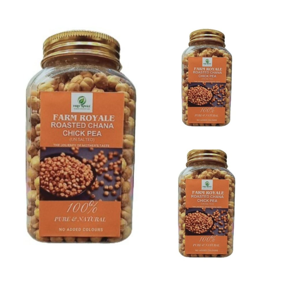 Farm Royale Roasted Chana Chick PEAS-1+1 +1Combo (175gm +175gm +175gm)||100% Pure and Natural||Export Quality||Hand picked materrial