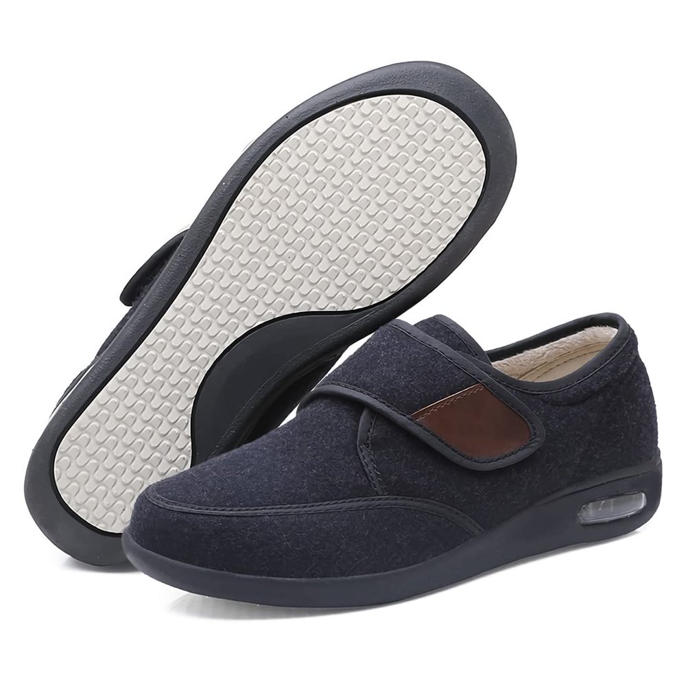 Winter Warm Diabetic Shoes for Men Women Extra Wide Width Thermal Shoes for Edema and Swollen Feet AntiGeAOGATOitSlip Fleece Slippers for Men Elderly Arthritis Edema Therapy Shoes
