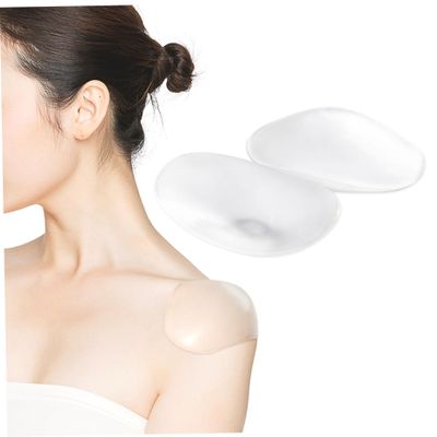 Silicone Shoulder Pads for Women Anti-Slip Self Adhesive Invisible Shoulder Push-Up Pads Reusable Shoulder Height Enhancer 1 Pair Shoulder Pads For Women Clothes Shoulder Support For Women Silicone