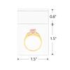 1.5x1.5'' Small Cellophane Bags 200pcs Self Adhesive Plastic Bags Tiny Square OPP Poly Bags 1mil for Jewelry Photo Pearl Seed Ring Earrings Coin Buttons Other Small Pieces view 2