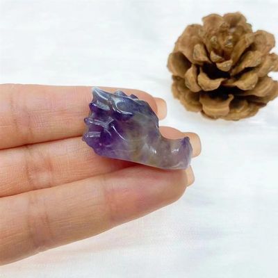 KatLin Beautiful Mini Faucet Statue Natural Crystal Rock Crafts Statue Amethyst Carving Home Decor Gift (Color : Amethyst, Size : 10PCS)