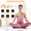 2Pcs Oil Pack Wrap for Shoulder, Oil Pack Wrap Organic Cotton, Reusable Shoulder Essential Oil Wrap, Leak Proof, Adjustable Soft Oil Pack Mess Free Essential Oil Wrap for Shoulder view 2