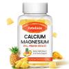 Zetelixia Calcium Gummies for Women Men, Calcium Magnesium Zinc with Vitamin D3 & K2, Calcium Magnesium Supplement for B0nes Muscles, Pineapple & Mango Flavor - 60 Count view 1