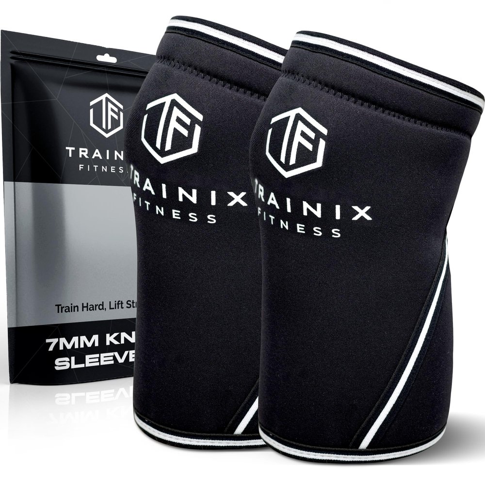 7mm Neoprene Compression Knee Sleeves For Men & Women, Gym Workout Brace Support Sleeve Suitable For Powerlifting, Weightlifting, Crossfit, Knee Compression Brace, Knee Brace For Men | X-Large (Pair)